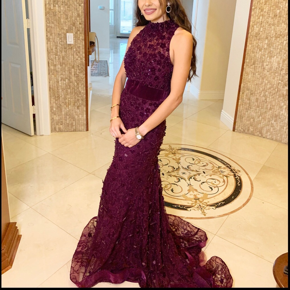 Mac Duggal Plum Dress